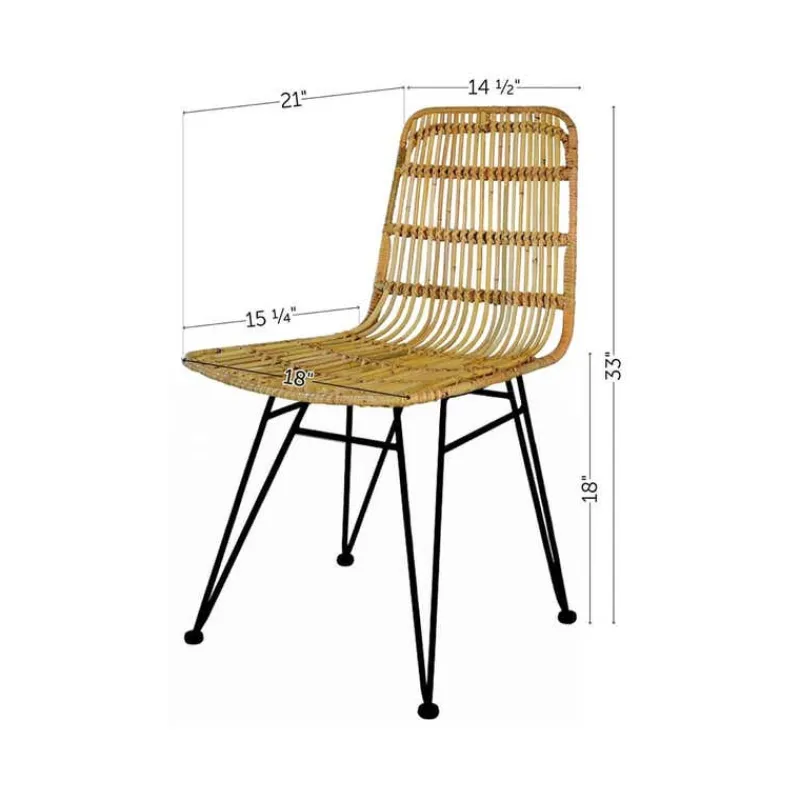 Meubles South Shore Rattan Dining Chair. Set Of 2 - South Shore