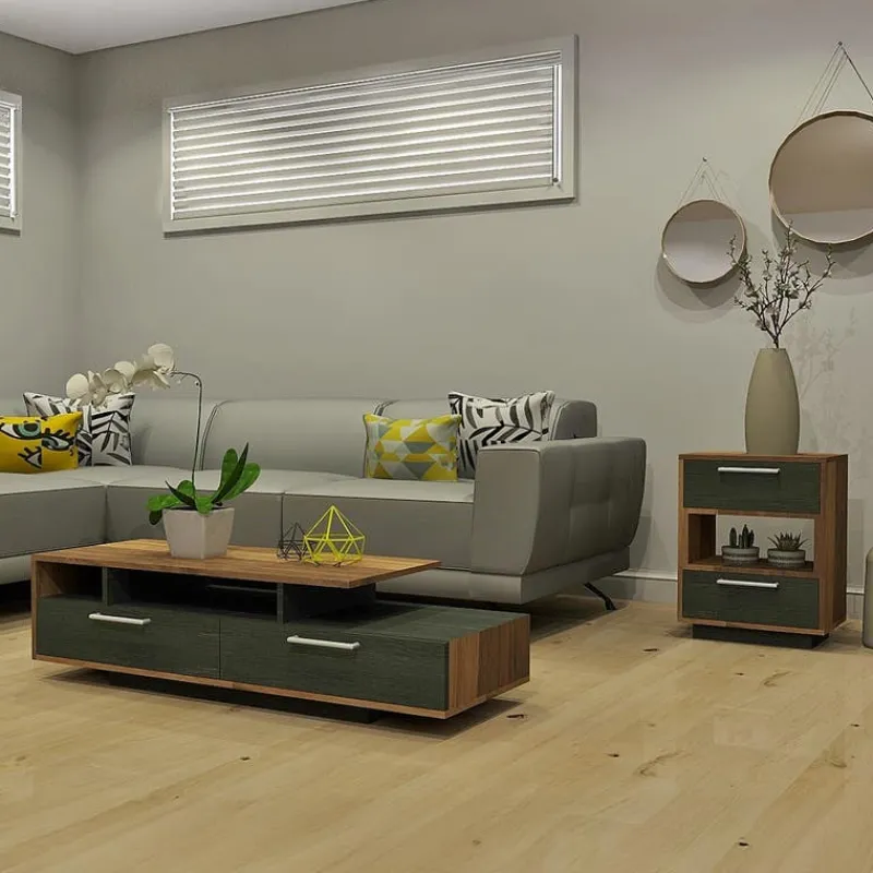 MEQ Rectangular Coffee Table with Storage