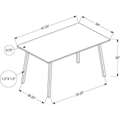 Monarch Rectangular Dining Table 48