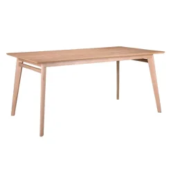 Rectangular Dining Table with 6 Rubberwood Chairs - 66 in x 35.5 in