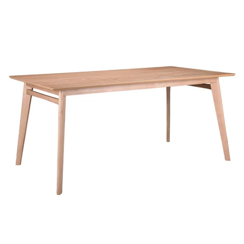 Rectangular Dining Table with 6 Rubberwood Chairs - 66 in x 35.5 in