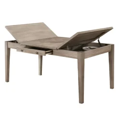 Rectangular Dining Table with Storage Compartments, 4 Chairs and 1 Bench -