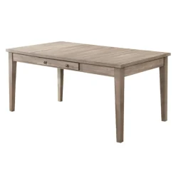 Rectangular Dining Table with Storage Compartments and 6 Chairs -