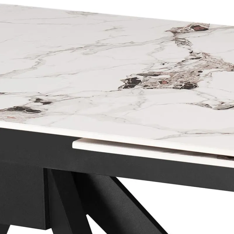 Rectangular Extendable Sintered Stone Dining Table 63" to 95"