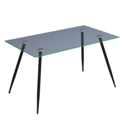 Rectangular Glass Dining Table 59"