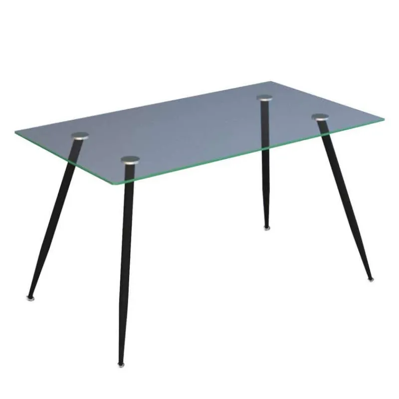 Rectangular Glass Dining Table 59"