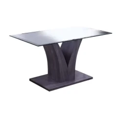 Rectangular Glass Dining Table 60"