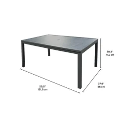 Rectangular Metal Outdoor Dining Table