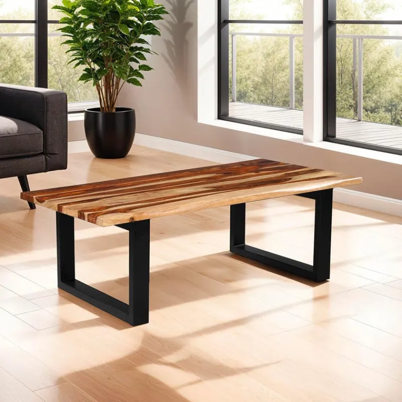 Rectangular Solid Wood Coffee Table