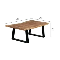Rectangular Solid Wood Coffee Table