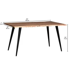 Rectangular Solid Wood Dining Table 58