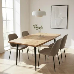 Rectangular Solid Wood Dining Table 58