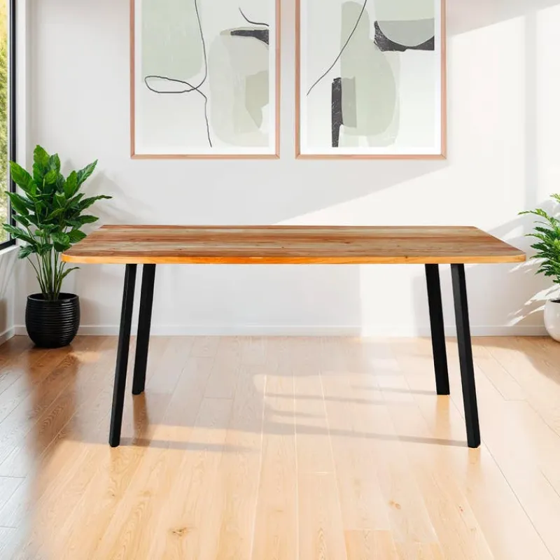 Rectangular Solid Wood Dining Table - 67"