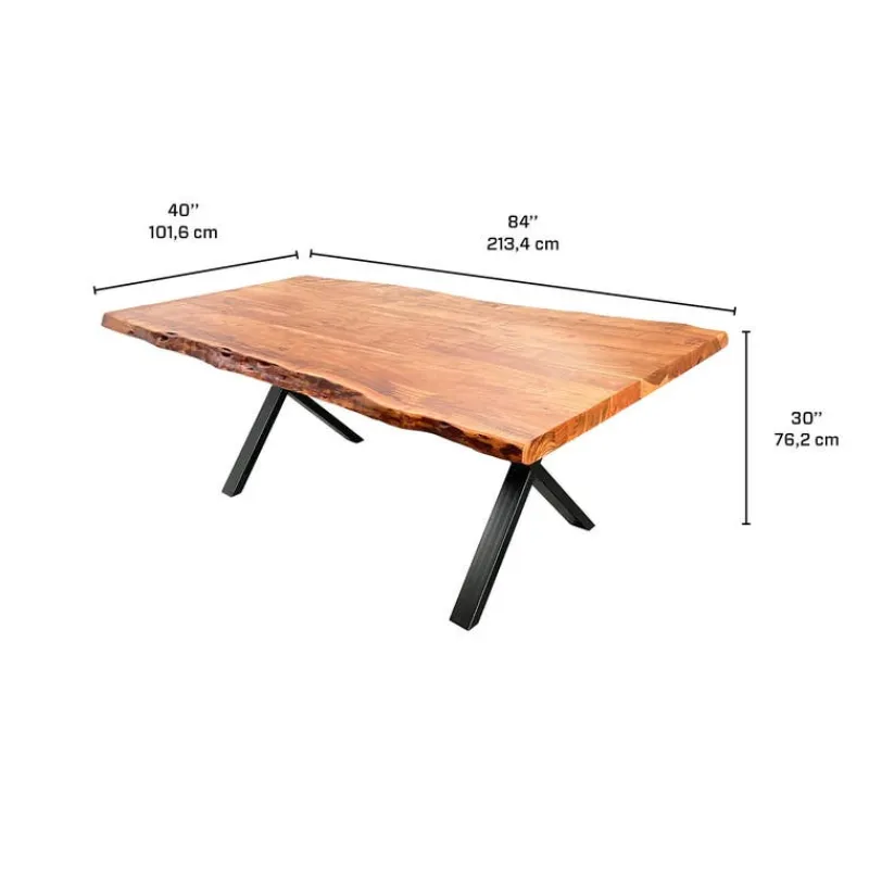Rectangular Solid Wood Dining Table - 84"