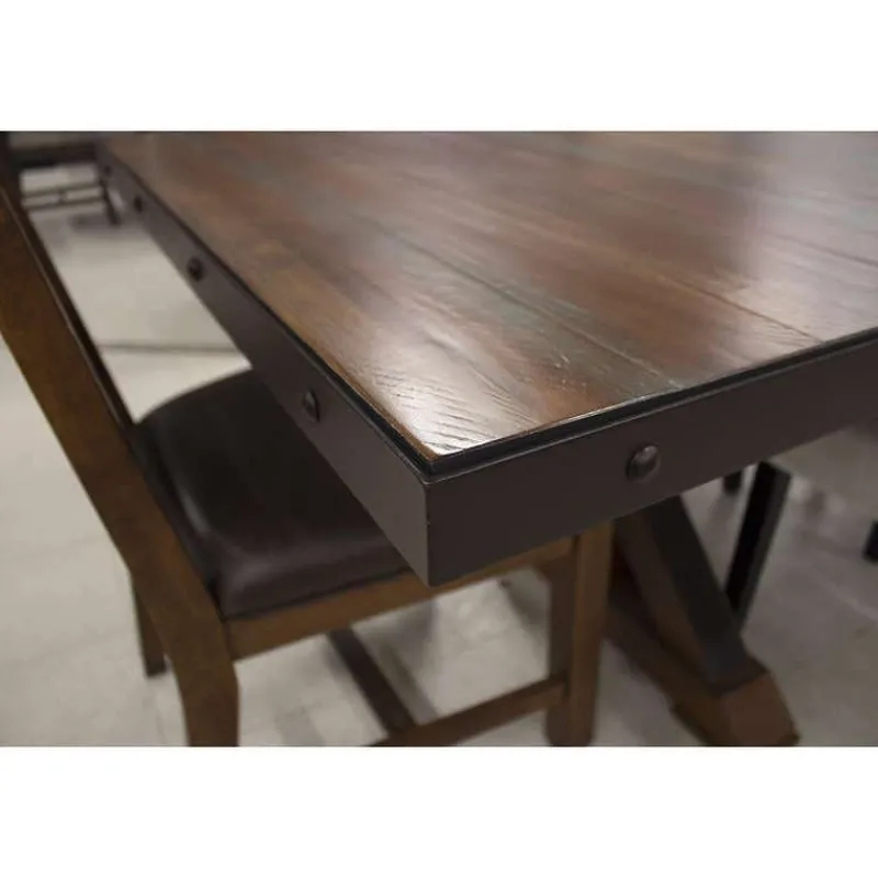 Rectangular Solid Wood Dining Table 79"