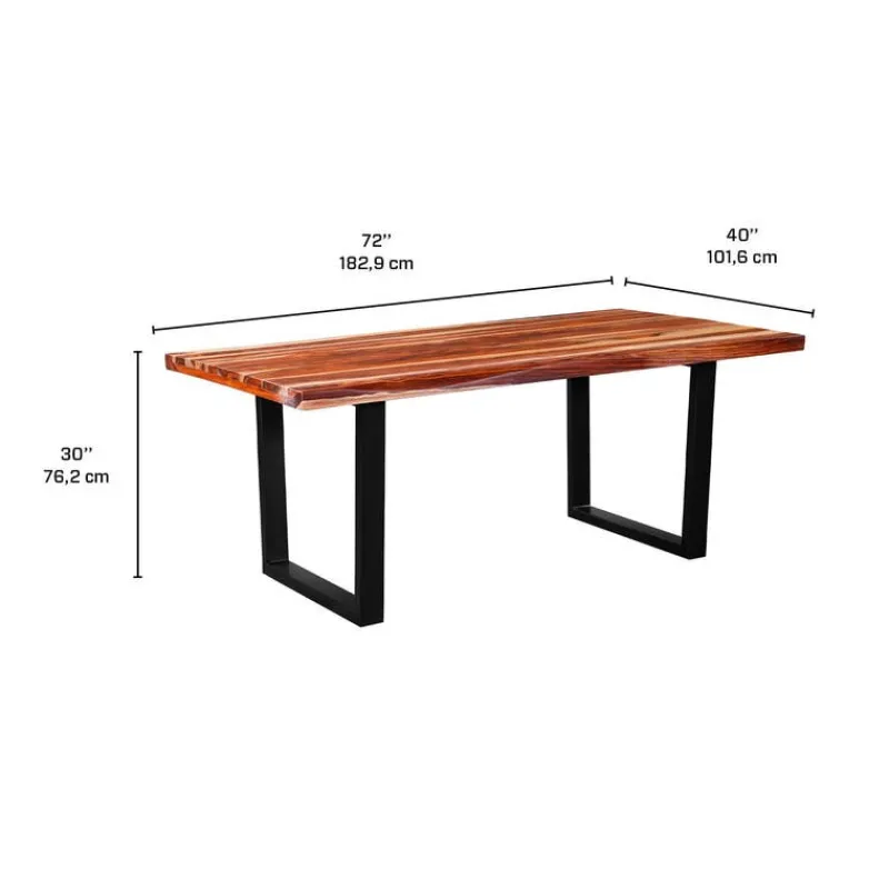 Rectangular Solid Wood Dining Table, 4 Chairs & Bench - 72"
