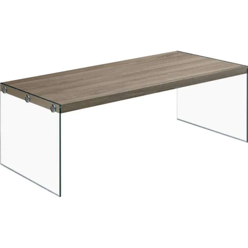 Monarch Rectangular Tempered Glass Coffee Table -