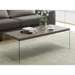 Monarch Rectangular Tempered Glass Coffee Table -