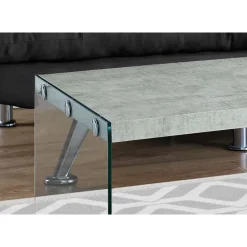 Monarch Rectangular Tempered Glass Coffee Table -