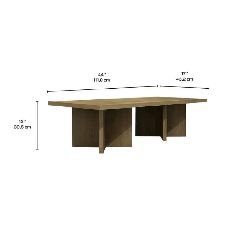 MEQ Rectangular X-Shaped Coffee Table