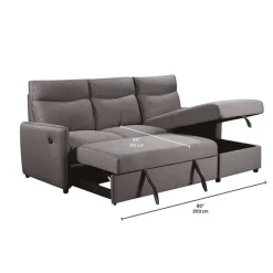 Reversible Sectional Bed with USB Ports