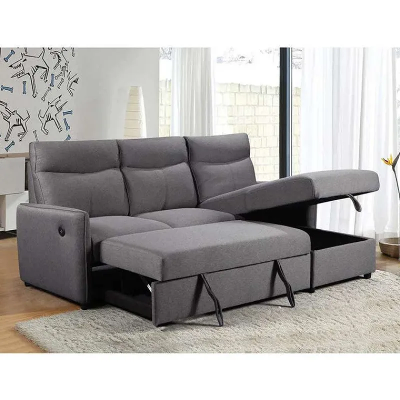 Reversible Sectional Bed with USB Ports
