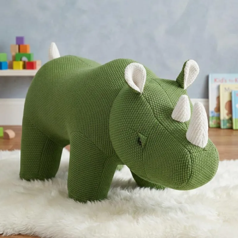 Rhinoceros-Shaped Kids Pouf – 35" x 11.8" x 17.3"