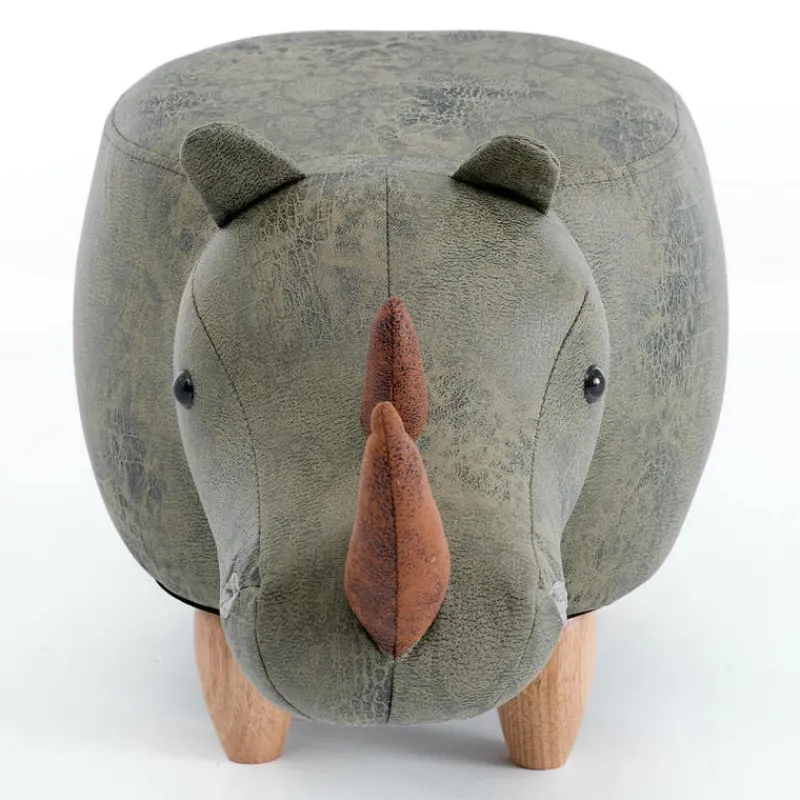 Rhinoceros-Shaped Kids Pouf – 28" x 14.6" x 14.6"
