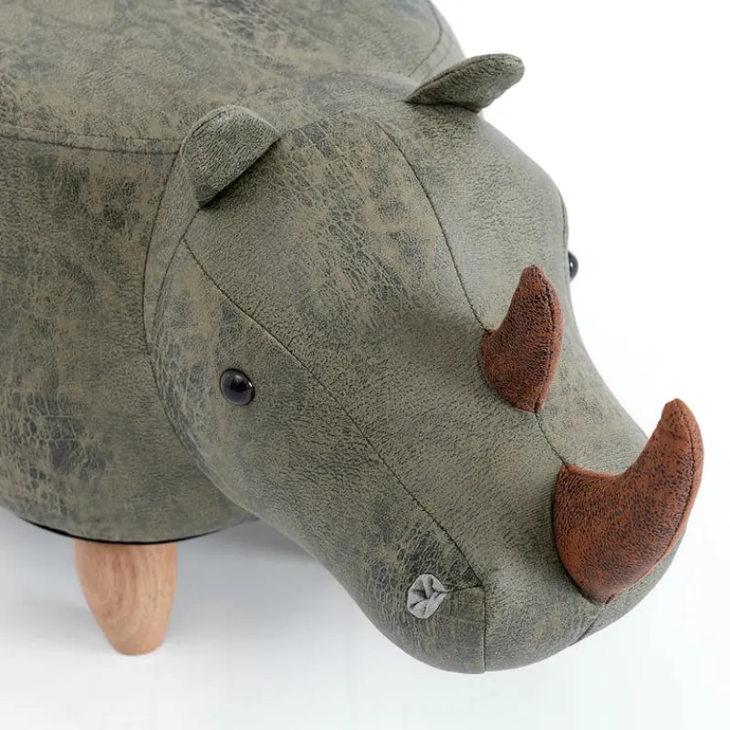 Rhinoceros-Shaped Kids Pouf – 28" x 14.6" x 14.6"