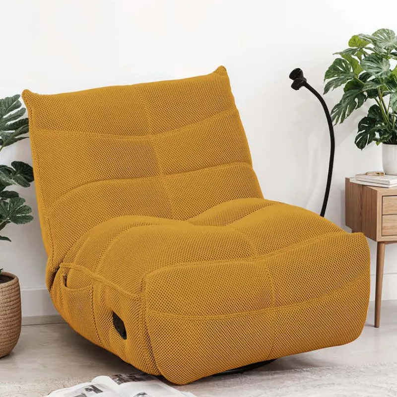 Rocking Recliner with Phone Holder - en Yellow
