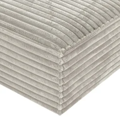 Rolled & Compressed Left Sectional in Corduroy Velvet 3 pcs -