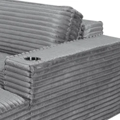 Rolled & Compressed Loveseat in Corduroy Velvet -