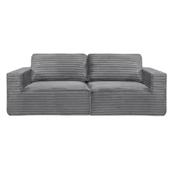 Rolled & Compressed Loveseat in Corduroy Velvet -