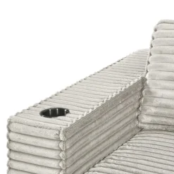 Rolled & Compressed Loveseat in Corduroy Velvet -