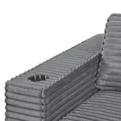 Rolled & Compressed Right Sectional in Corduroy Velvet 2 pcs -