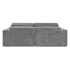 Rolled & Compressed Right Sectional in Corduroy Velvet 2 pcs -