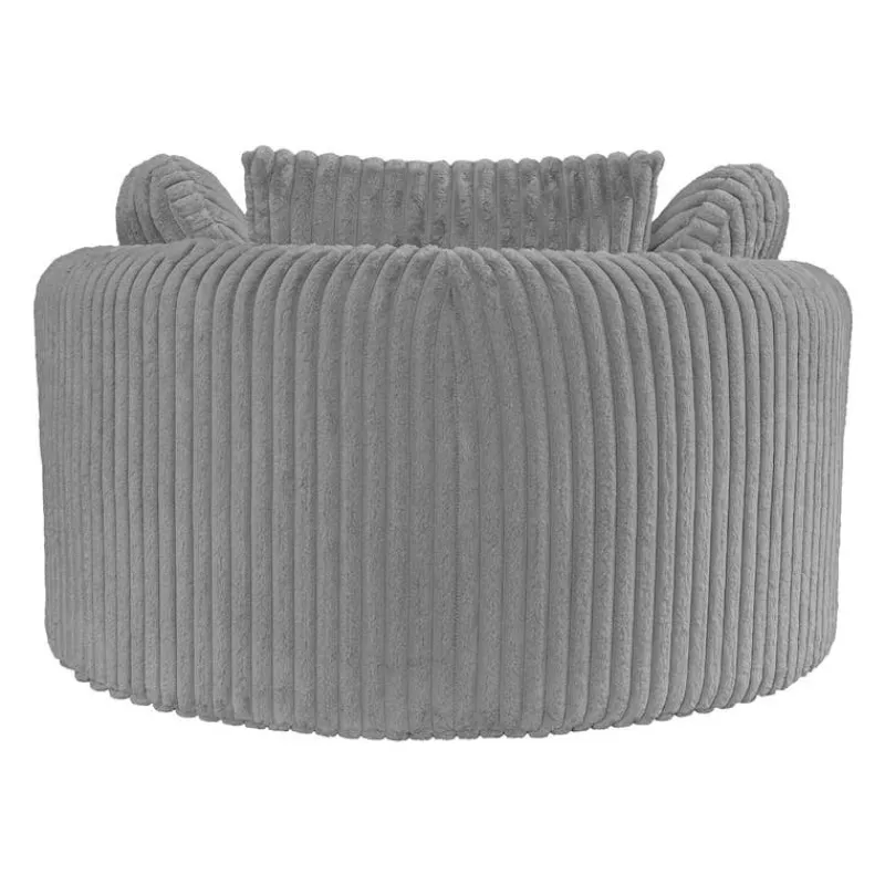 Rolled & Compressed Sealy Corduroy Armchair-in-a-Box with an Ottoman -