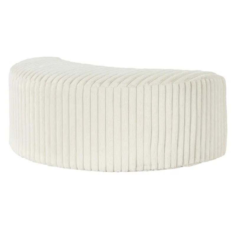 Rolled & Compressed Sealy Corduroy Armchair-in-a-Box with an Ottoman - Cream