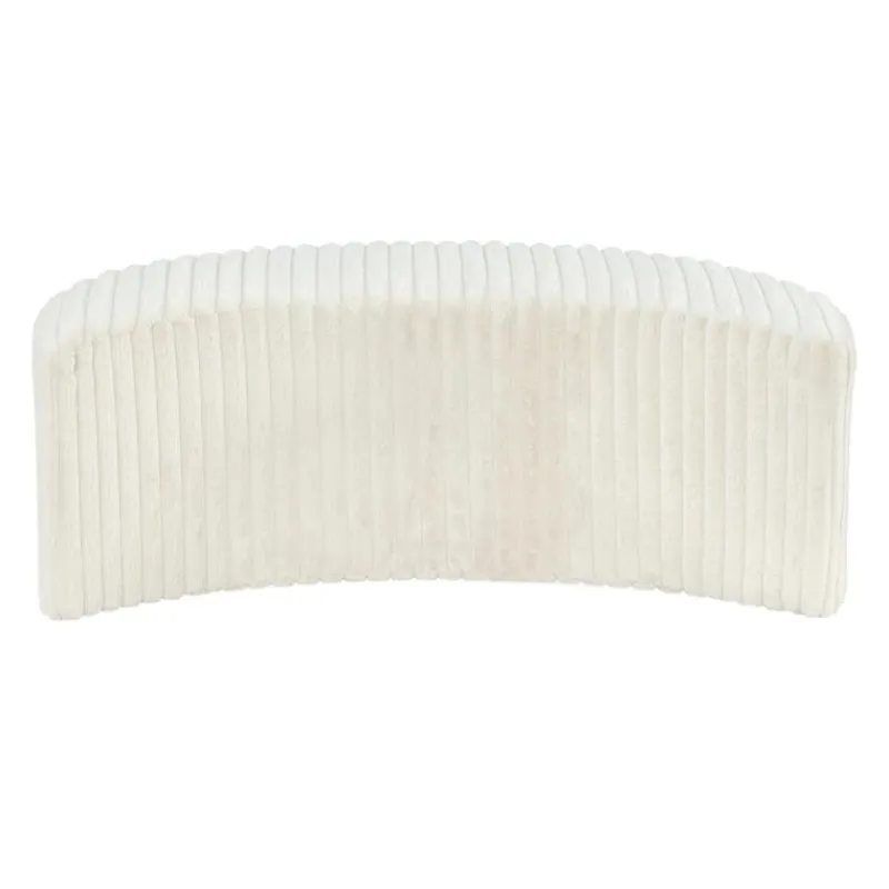 Rolled & Compressed Sealy Corduroy Armchair-in-a-Box with an Ottoman - Cream