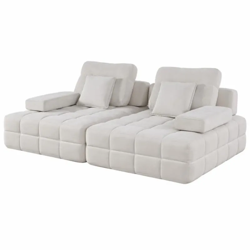 Rolled and Compressed Loveseat-in-a-Box