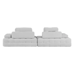 Rolled and Compressed Sectional-in-a-Box with Matching Ottoman