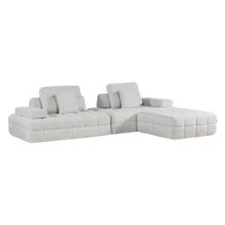 Rolled and Compressed Sectional-in-a-Box with Matching Ottoman