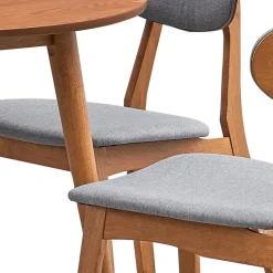 Round Dining Table with 2 Chairs - Grey