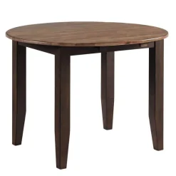 Round Dining Table with Drop-Leaf Panels 42