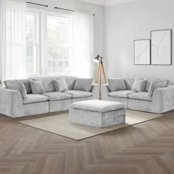 Sealy Rolled and Compressed Foam Ottoman