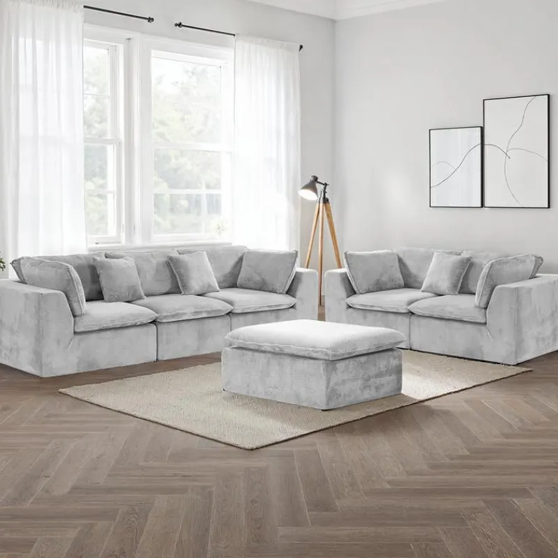 Sealy Rolled and Compressed Foam Ottoman
