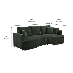 Sectional Bed with Chaise and Storage