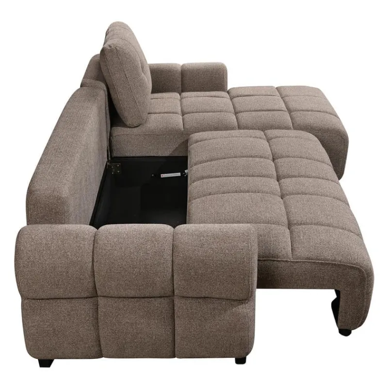 Sectional Bed with Right-Facing Chaise and Storage -