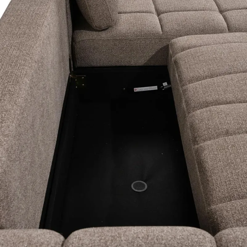 Sectional Bed with Right-Facing Chaise and Storage -