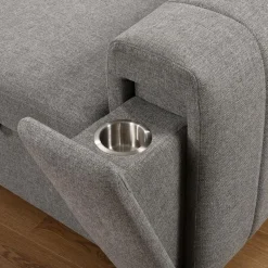 Sectional Bed with Right-Side Chaise, Adjustable Headrests, and Storage